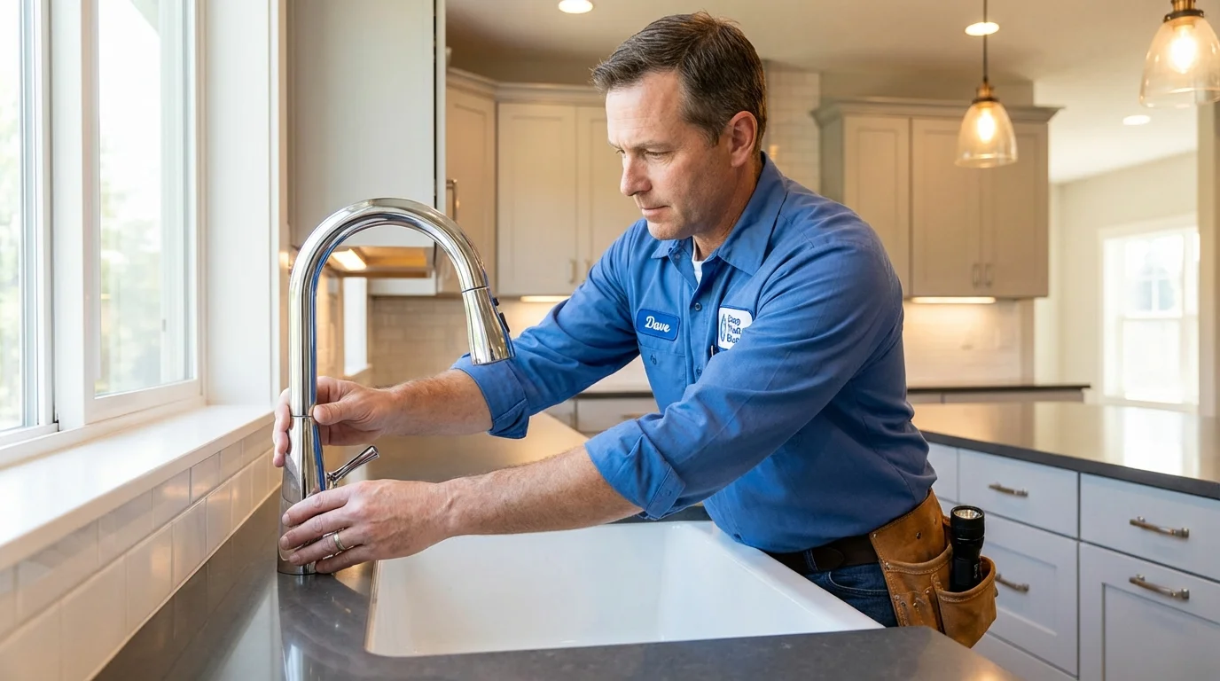 Kitchen faucet installation by Johns Plumbing LLC in Pleasant View
